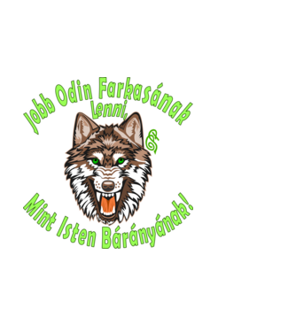 Odin Farkasa minta fekete pólón