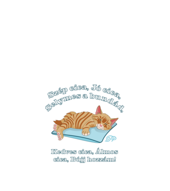 Cicás Altató minta királykék pólón