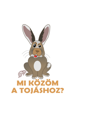 Durcás Nyuszi minta fehér pólón