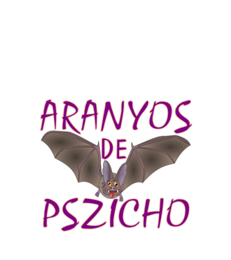 Aranyos de pszicho minta fekete pólón