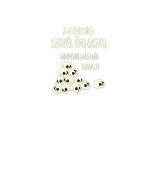 Légy önmagad minta fekete pólón