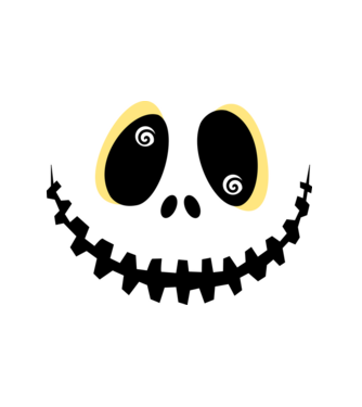 Halloweeni Töklámpás Arc minta fehér pólón