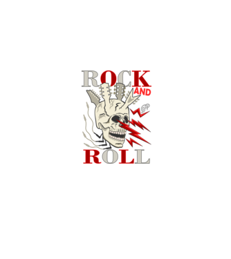 Rock and Roll Villámló Koponya minta homokszín pólón