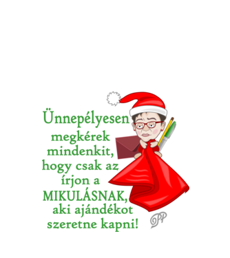 Nyunyóka és a Mikulás minta fehér pólón