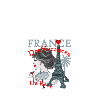 Francia Álomnyaralás minta fekete pólón