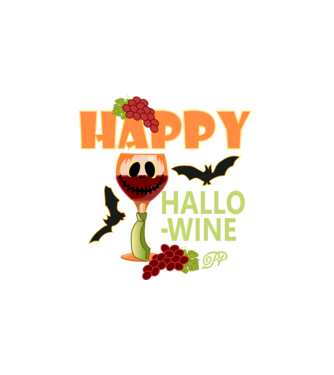 Happy Hallo Wine minta fehér pólón