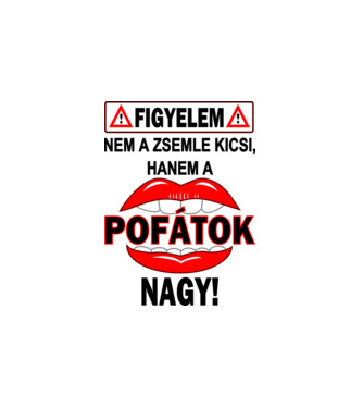 A pofátok nagy minta fehér pólón