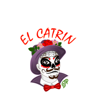 El Catrin minta fehér pólón