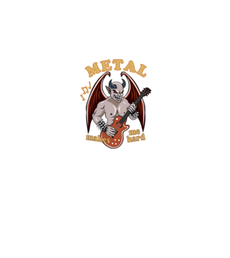 Metál ami Keménnyé tesz minta fekete pólón