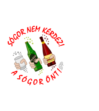 Sógor Önt minta fekete pólón