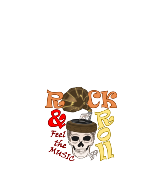 Rock Gramofon minta fehér pólón