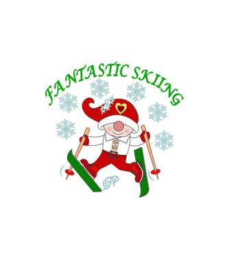 Fantasztikus Síelés minta homokszín pólón