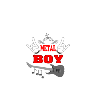 Király Metal Boy minta fekete pólón