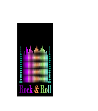 Rock and roll equalizer Telefontok minta fehér pólón
