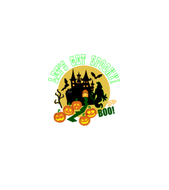 Kísérteties Halloween minta fekete pólón