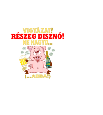 Ne Hagyd Részeges Malac minta sötétkék pólón