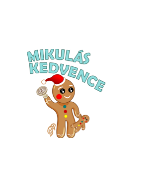 Mikulás Kedvence minta sötétkék pólón
