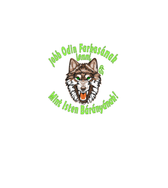 Odin Farkasa minta fekete pólón