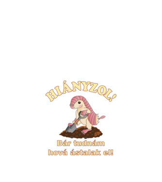 Ásó Tatu Hiányzol minta fekete pólón