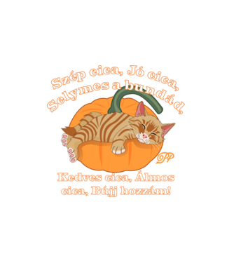Halloweeni Altató minta fehér pólón