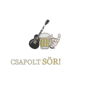 Csapolt Sör minta fekete pólón