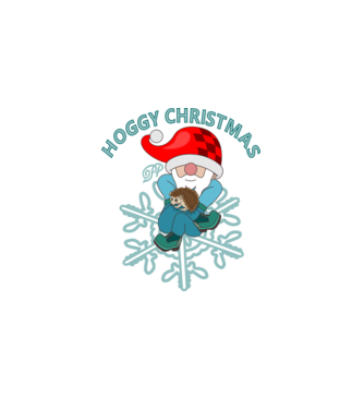 Gnome Hoggy Christmas minta fehér pólón