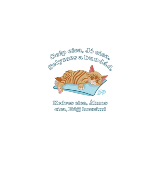 Cicás Altató minta királykék pólón
