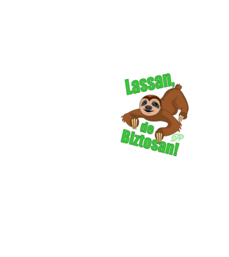 Lassan de Biztosan minta neonsárga pólón