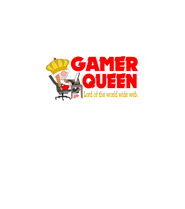 Gamer Queen minta szürke pólón