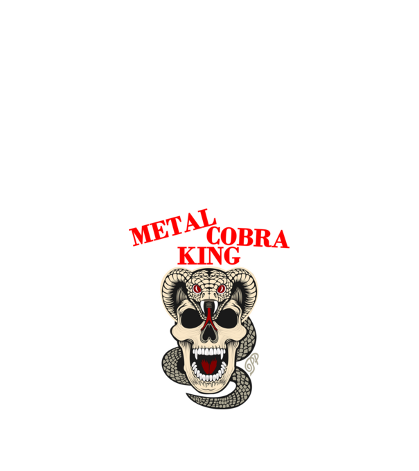 Metal Cobra King minta fekete pólón