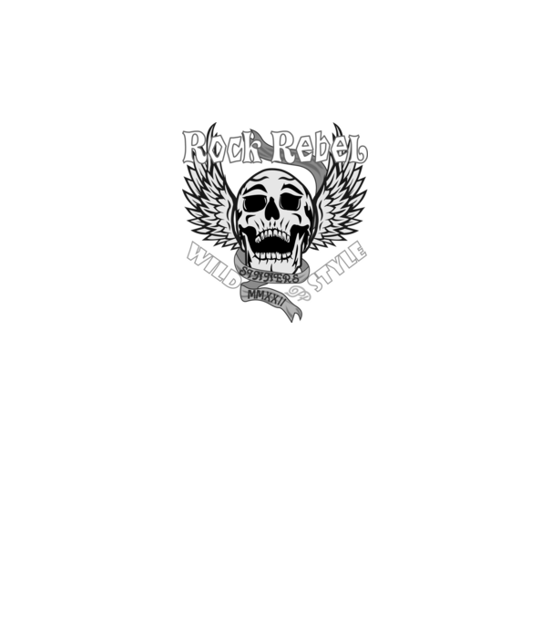 Rock Lázadó minta fekete pólón