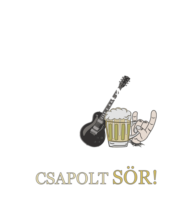 Csapolt Sör minta fekete pólón