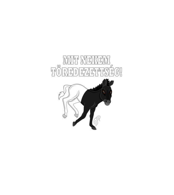 Mit Nekem Töredezettség minta fekete pólón
