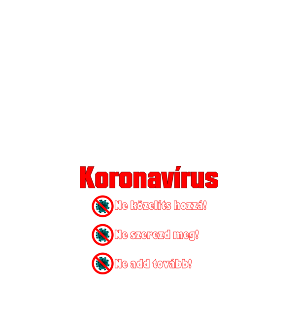 Koronavírus minta fekete pólón