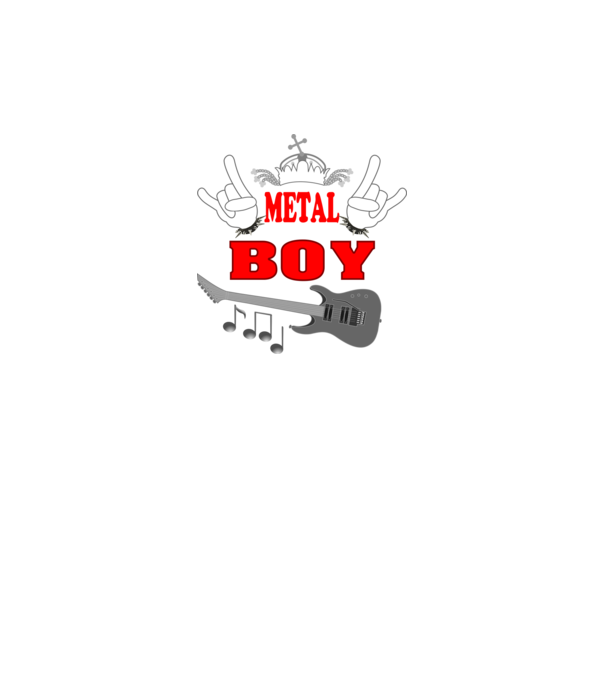 Király Metal Boy minta fekete pólón