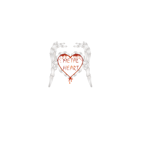 Metal Heart minta fekete pólón