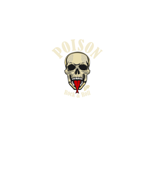Poison Rock and Roll minta fekete pólón