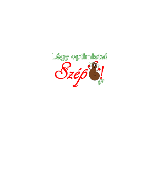 Légy Optimista Téli minta királykék pólón