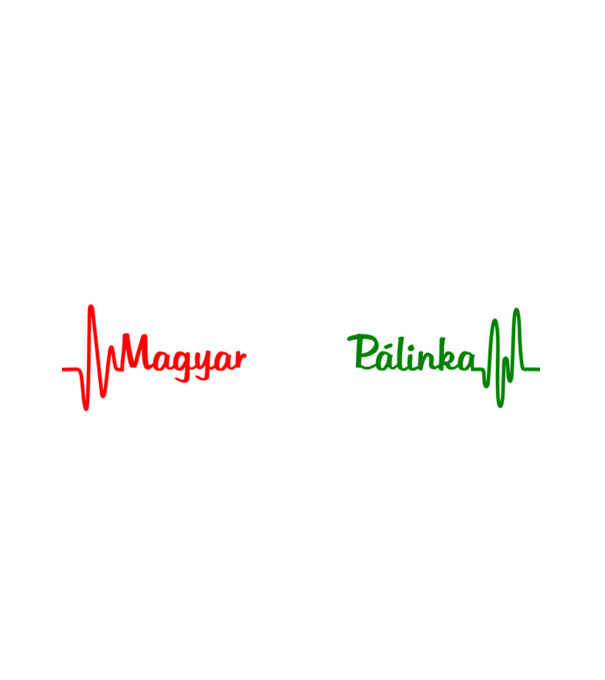 Magyar Pálinka EKG minta fehér pólón