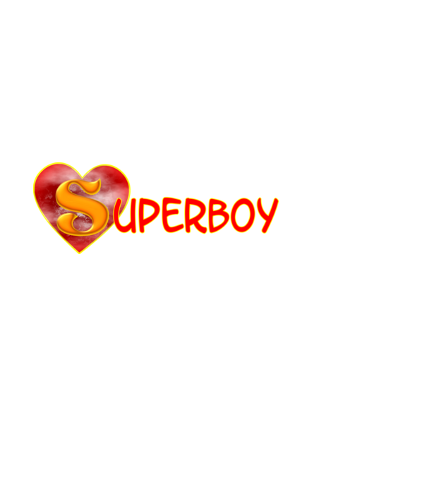Szuperboy Szívvel minta sötétkék pólón