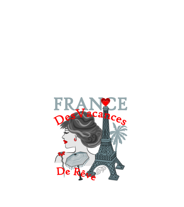 Francia Álomnyaralás minta fehér pólón