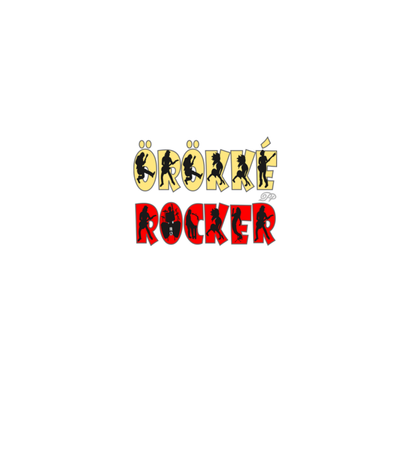 Örökké Rocker Sziluett minta szürke pólón