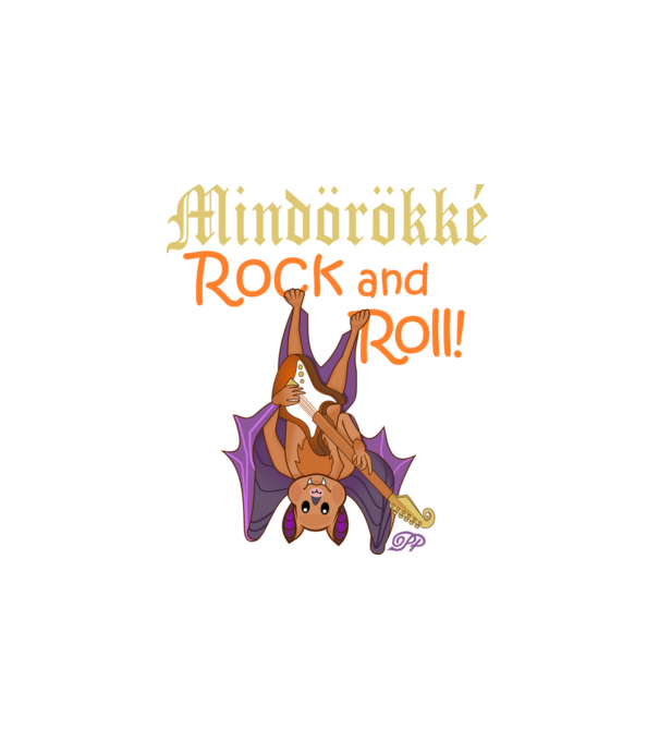 Mindörökké Rock Denevérrel minta fehér pólón