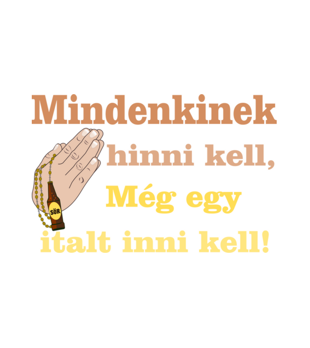 Hinni és Inni minta fehér pólón