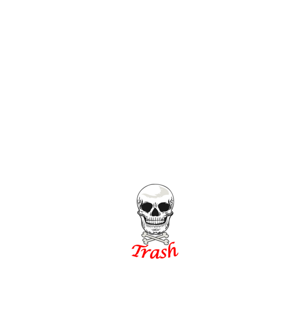 Trash Metal EKG minta fehér pólón