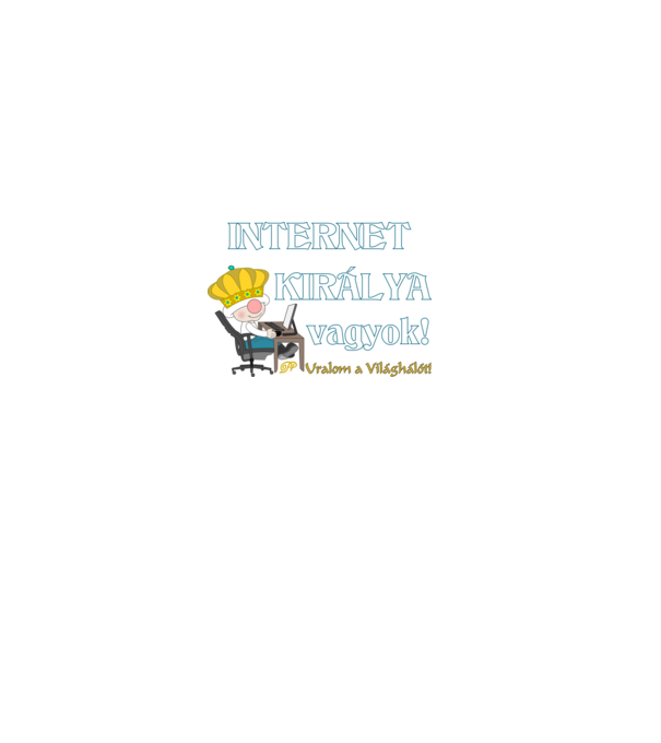 Internet Királya Manó minta királykék pólón