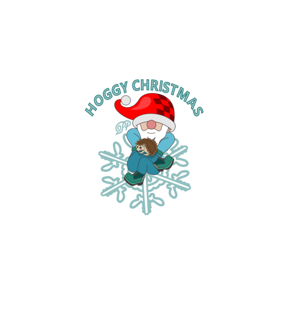 Gnome Hoggy Christmas minta szürke pólón