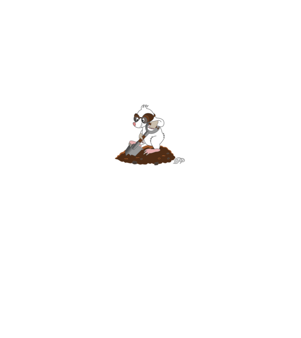 Sötétség Elhárítása -Fehér Vakond minta fekete pólón