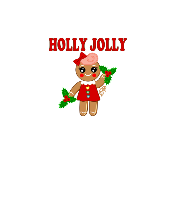 Holly Jolly Ginger minta fehér pólón