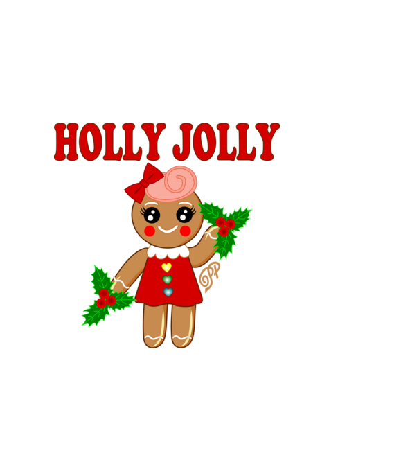 Holly Jolly Ginger minta fehér pólón
